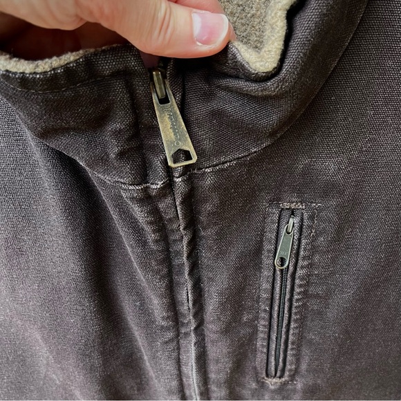 Carhartt Wm’s Sandstone Duck Insulated Dark Brown Workwear Vest Sz L - Picture 4 of 16